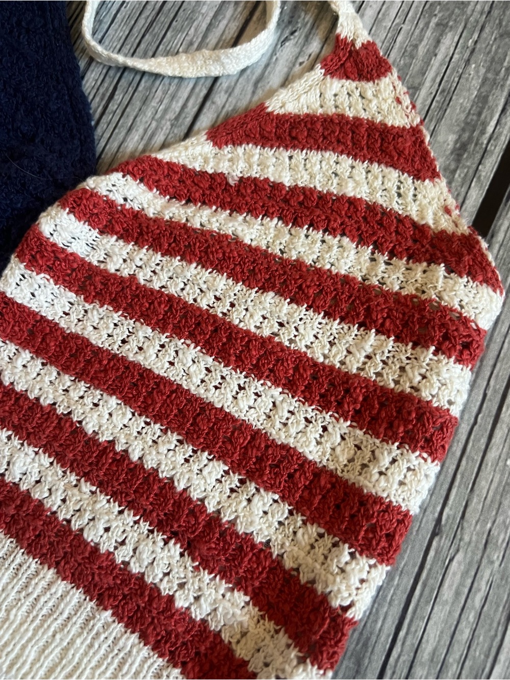 American Eagle Outfitters American Flag Knit Halter Top - Medium - Picture 6 of 8